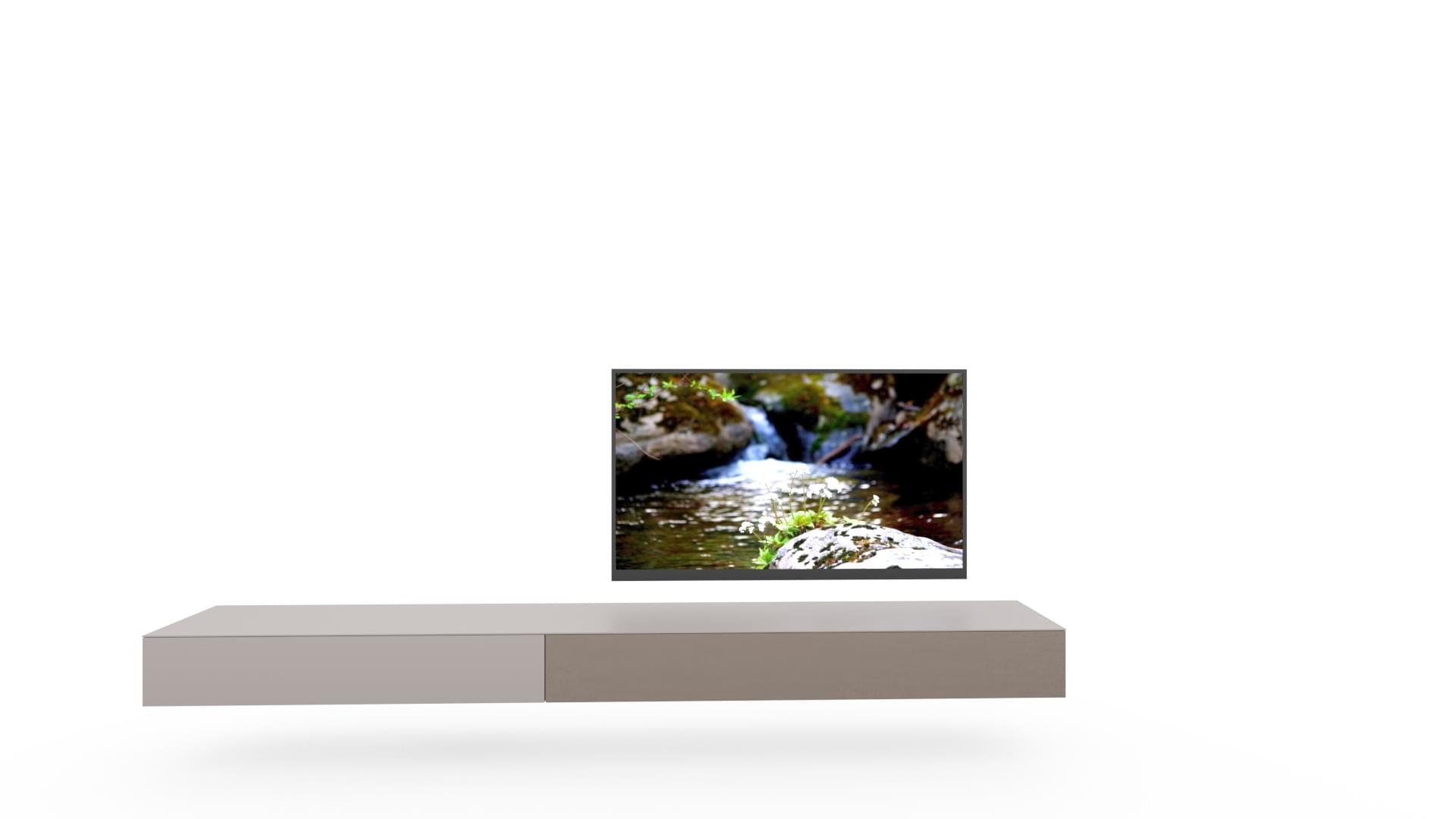 Spectral zwevend tv-meubel in Pebble | 2.80m