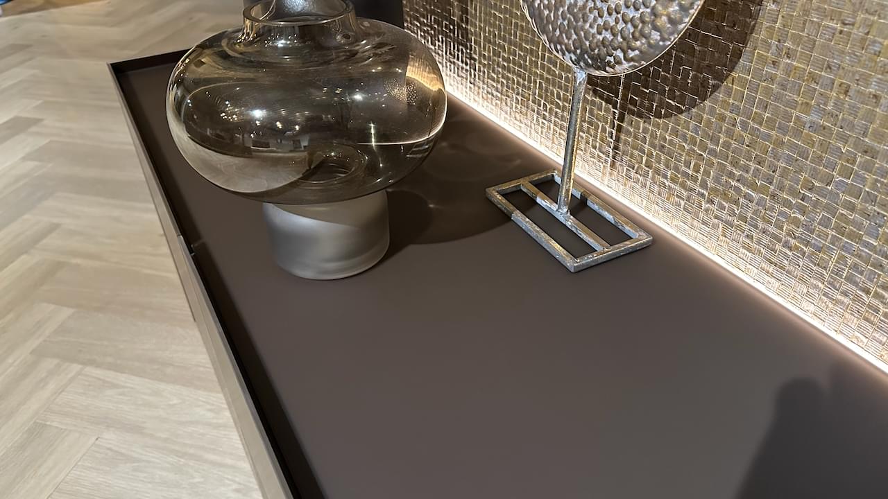 zwevend dressoir 1.5m | Espresso | led-verlichting