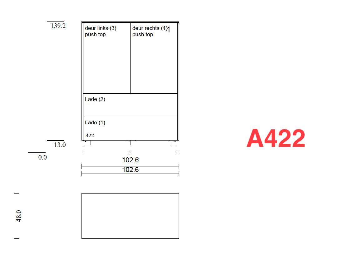 Wandkastenset Granite | Complete 2-delige designcombinatie
