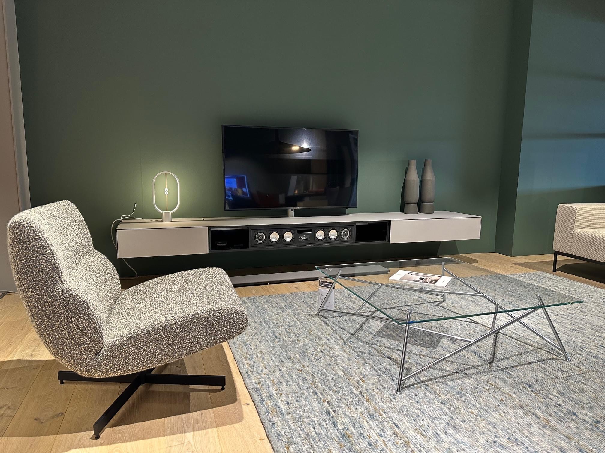 soundbar tv-meubel in Stone, 3.16 m breed