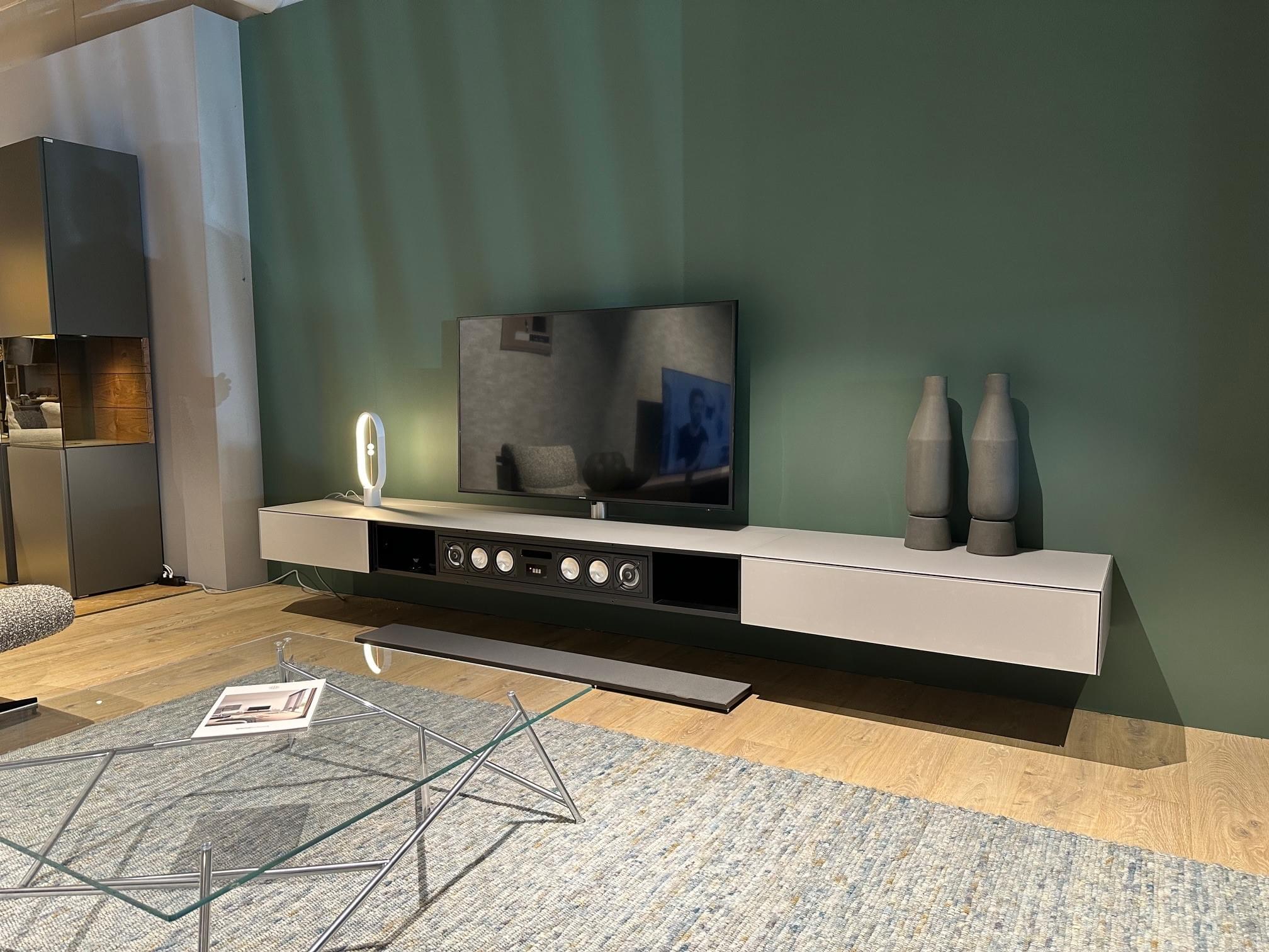 soundbar tv-meubel in Stone, 3.16 m breed