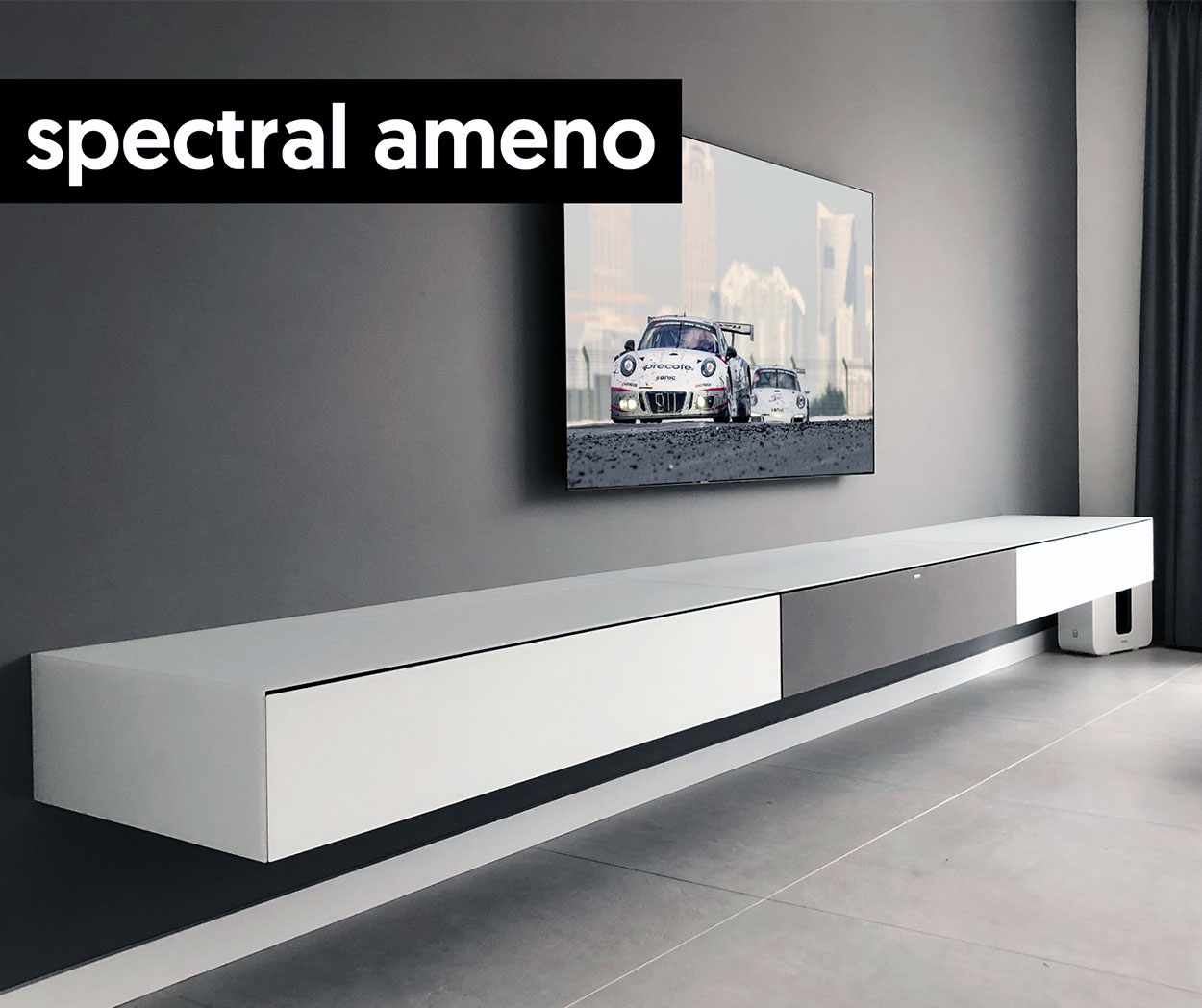 Ik heb een Engelse les pantoffel Subjectief Spectral tv meubels met speakerdoek - Spectral.nl