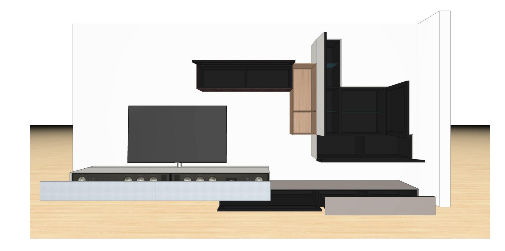 Tv-wandmeubel incl. soundsysteem VRP1 + Sonos Amp