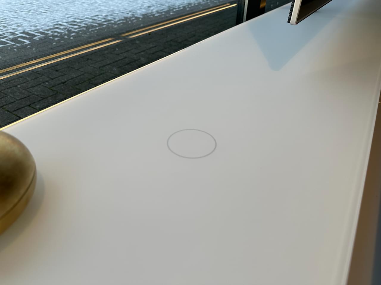 homecinema tv-meubel | 2.63m | staand in gesatineerd glas