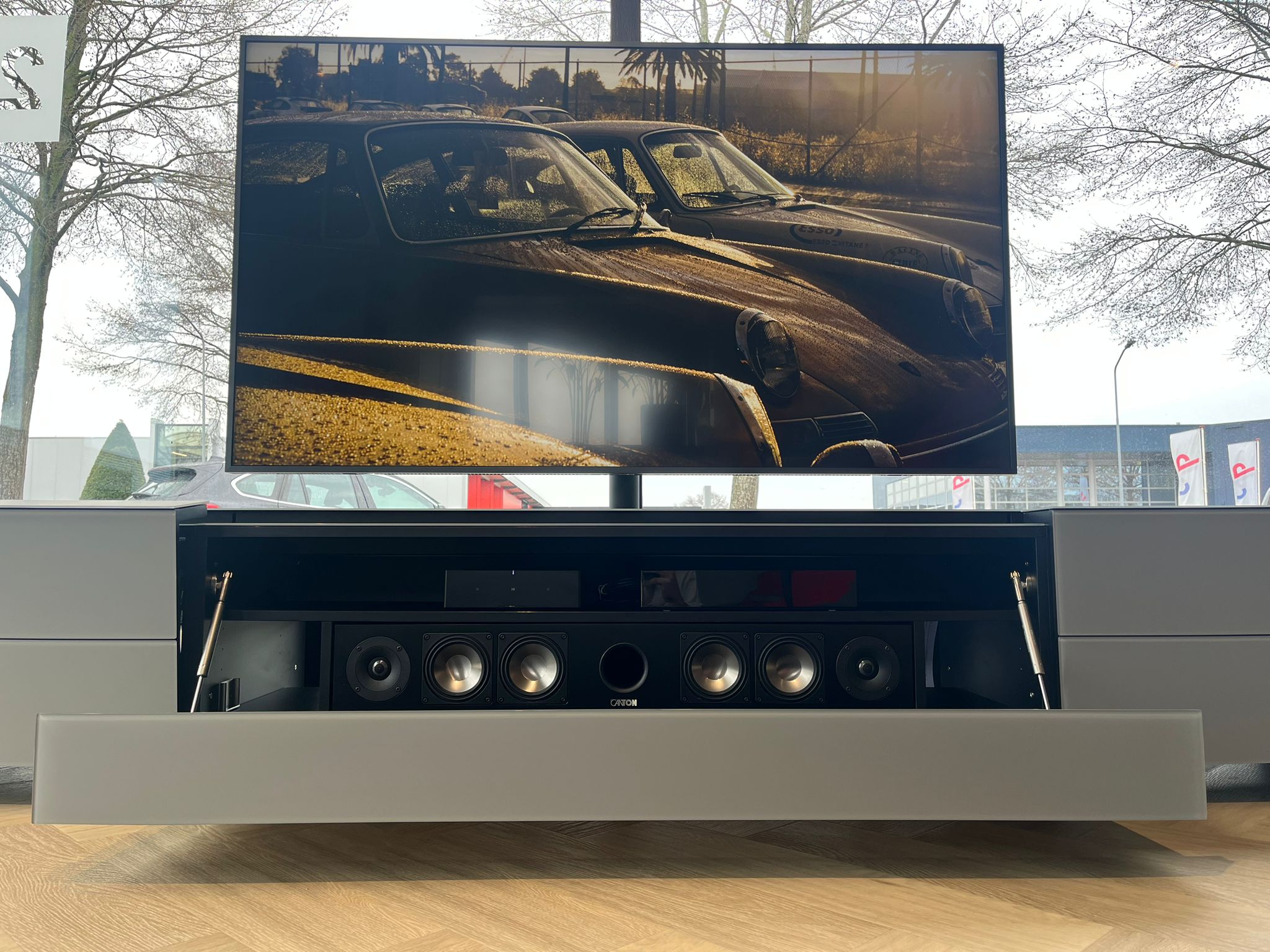 2.62m | sound prepared BRP1 | incl. LED verlichting | Cement gesatineerd glas