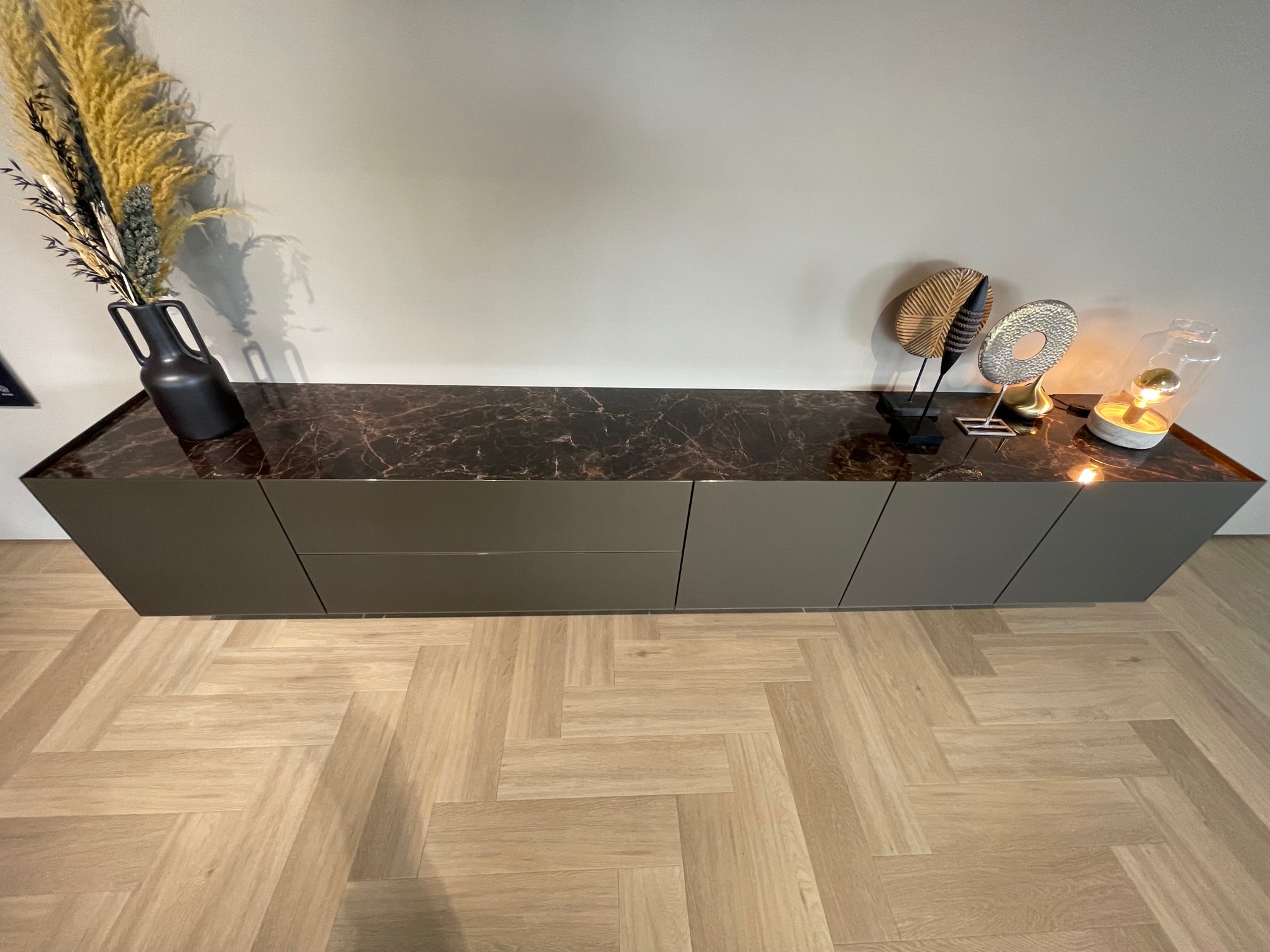 3.0 mtr | Roast metallic gesatineerd glas