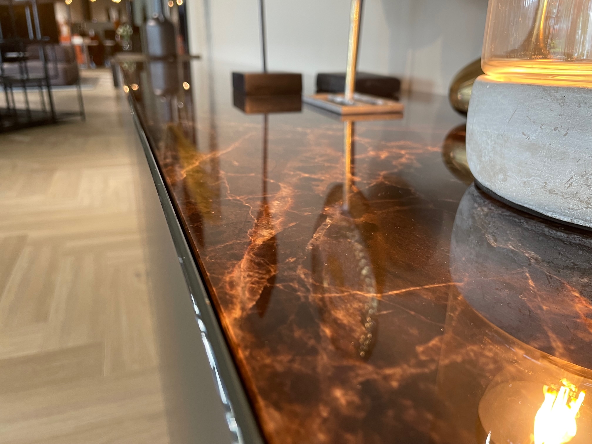 3.0 mtr | Roast metallic gesatineerd glas