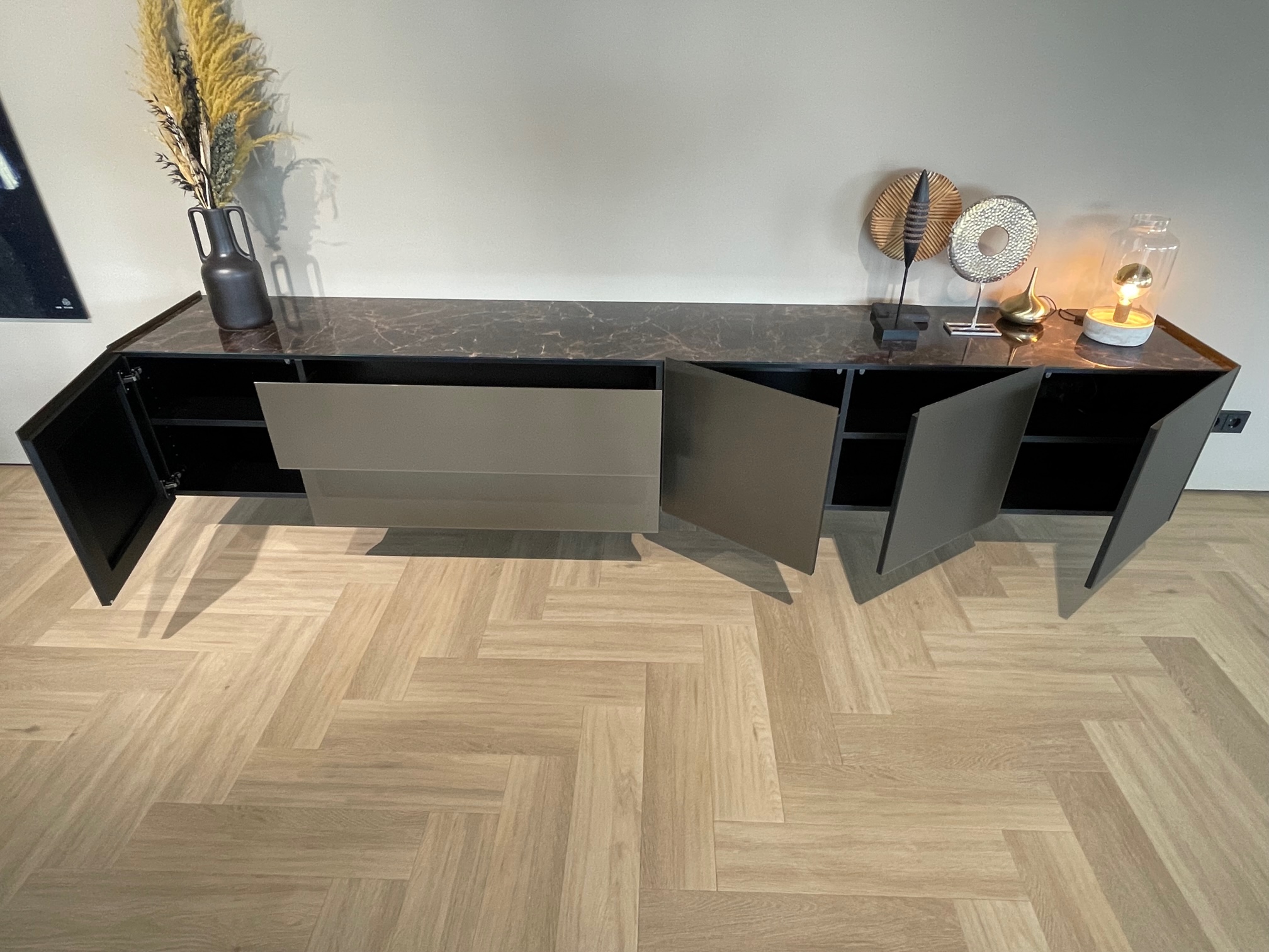 3.0 mtr | Roast metallic gesatineerd glas