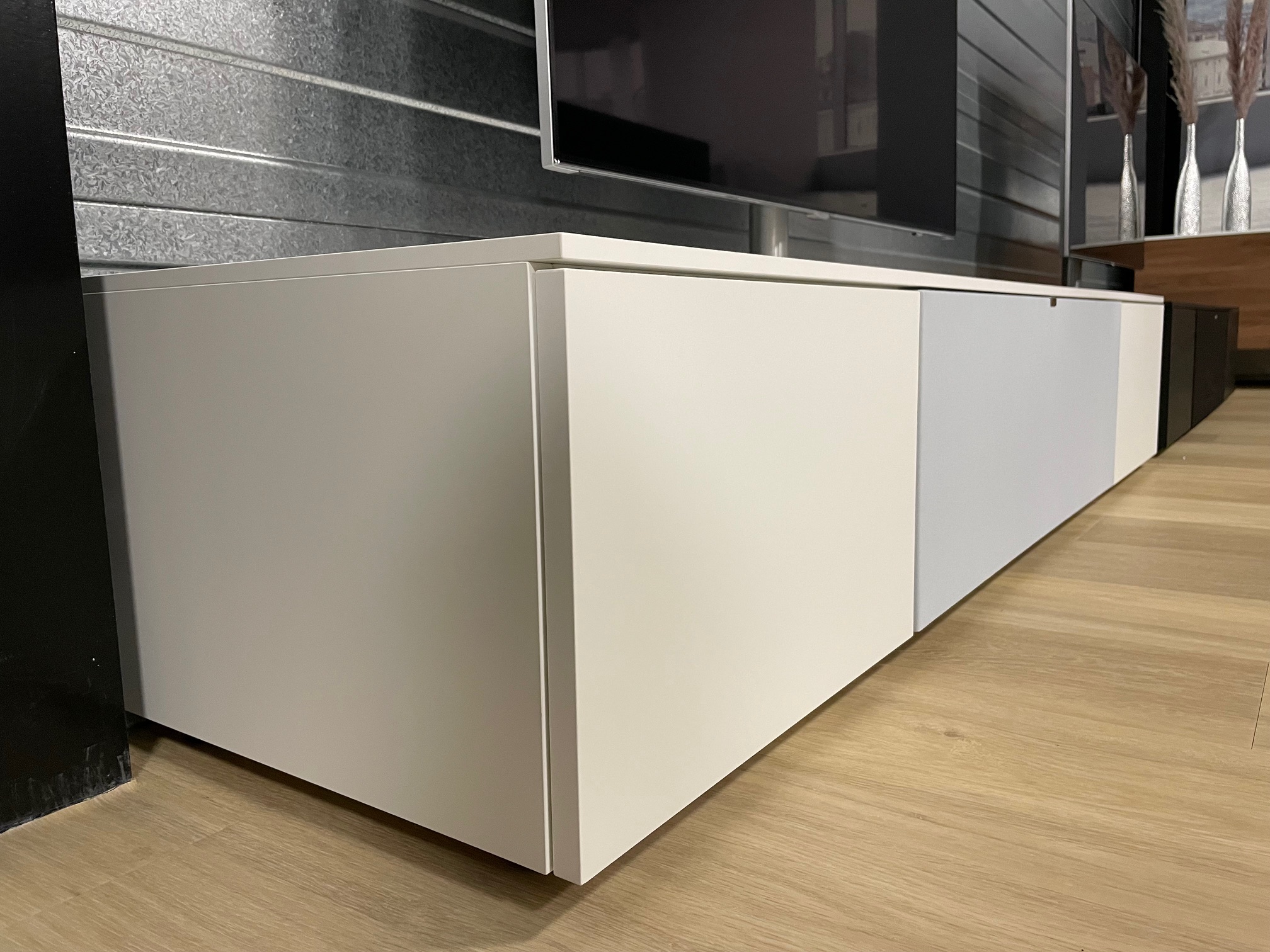 200 CM Tv meubel | Wit SNG | Draaibare Tv standaard | Sound