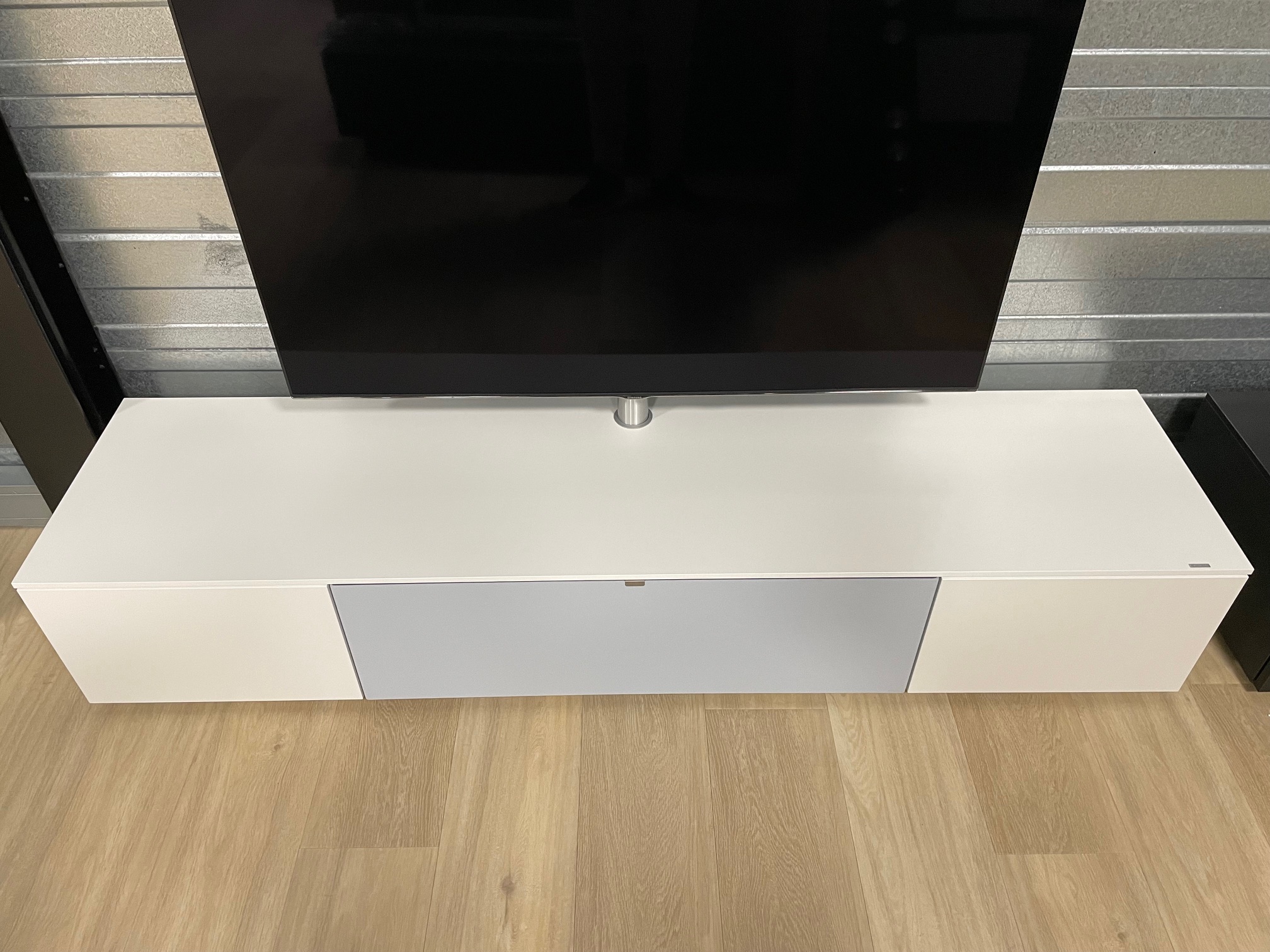 200 CM Tv meubel | Wit SNG | Draaibare Tv standaard | Sound