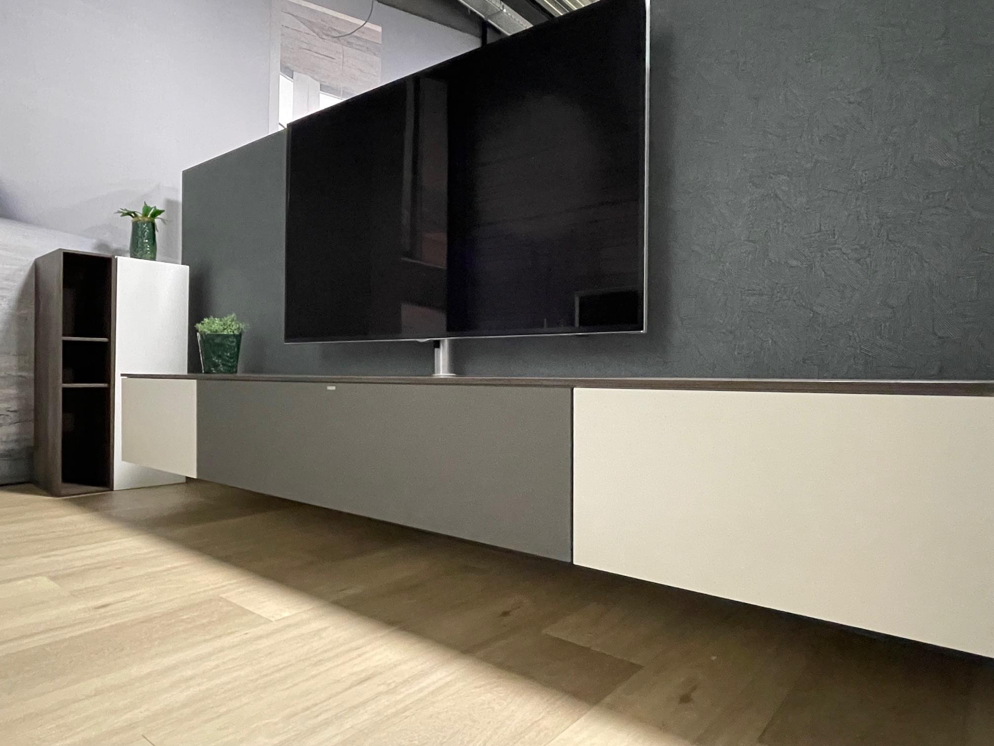 Spectral tv-meubel 2.60m in de kleur Wit (SNG) | DEEP OAK