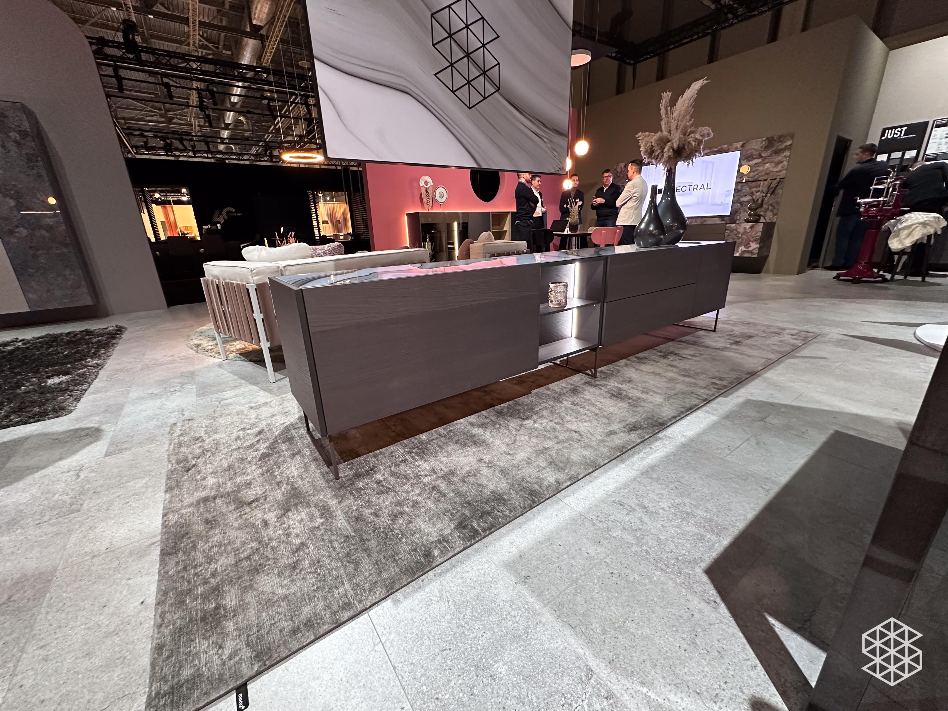 | Staand Design Dressoir 300 cm | Side Model 3 | Oak Smoked & Marmor Latte Dust