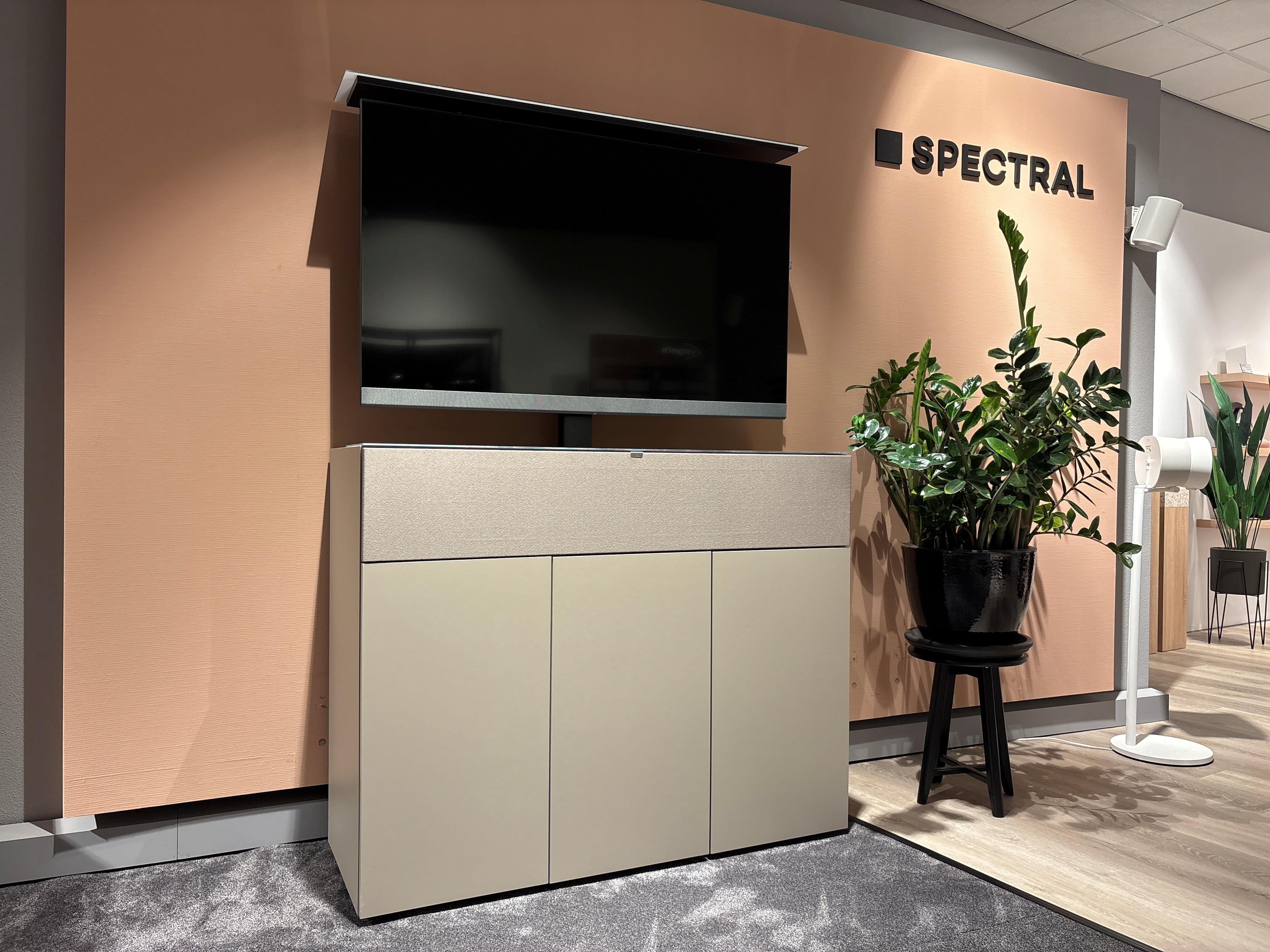 Spectral - Just.Lift kast met topplaat glossy glas