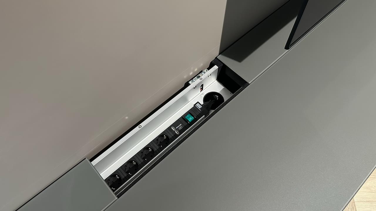 staand tv-meubel, kleur Granite | 2.54m | draaibare tv-kolom