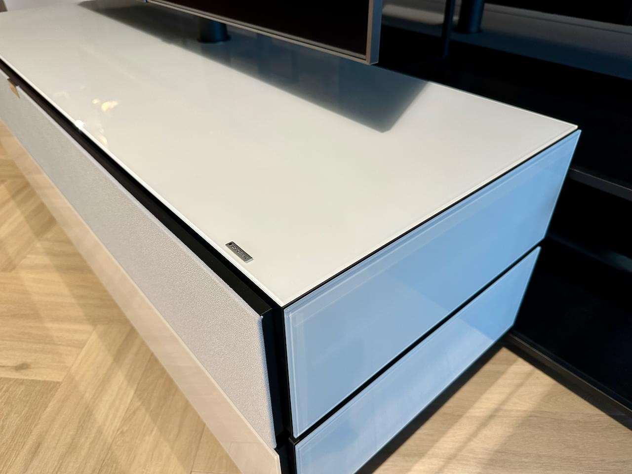 staand tv-meubel | hoogglans wit | 1.50m