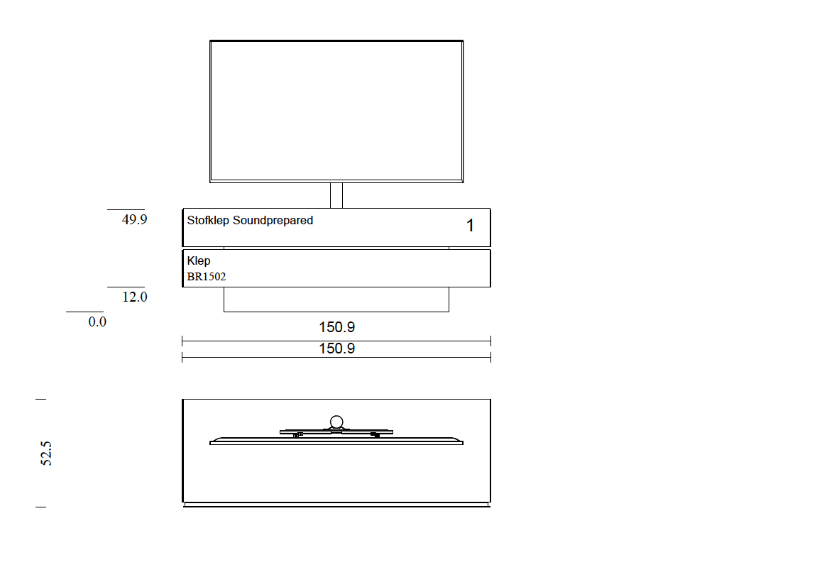 staand tv-meubel | hoogglans wit | 1.50m