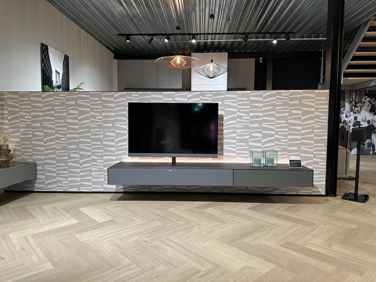 zwevend tv-meubel | 2.52m | Slate-Grey | Soundbar BRP1 - Sonos Amp
