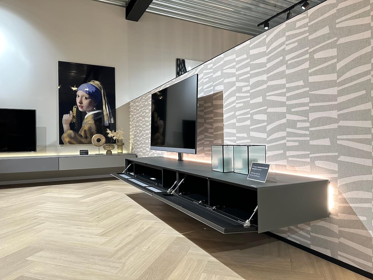 zwevend tv-meubel | 2.52m | Slate-Grey | Soundbar BRP1 - Sonos Amp