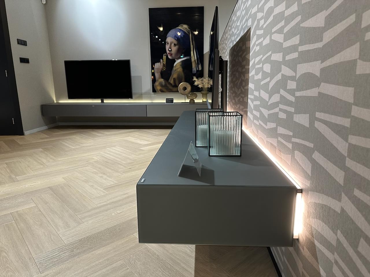 zwevend tv-meubel | 2.52m | Slate-Grey | Soundbar BRP1 - Sonos Amp