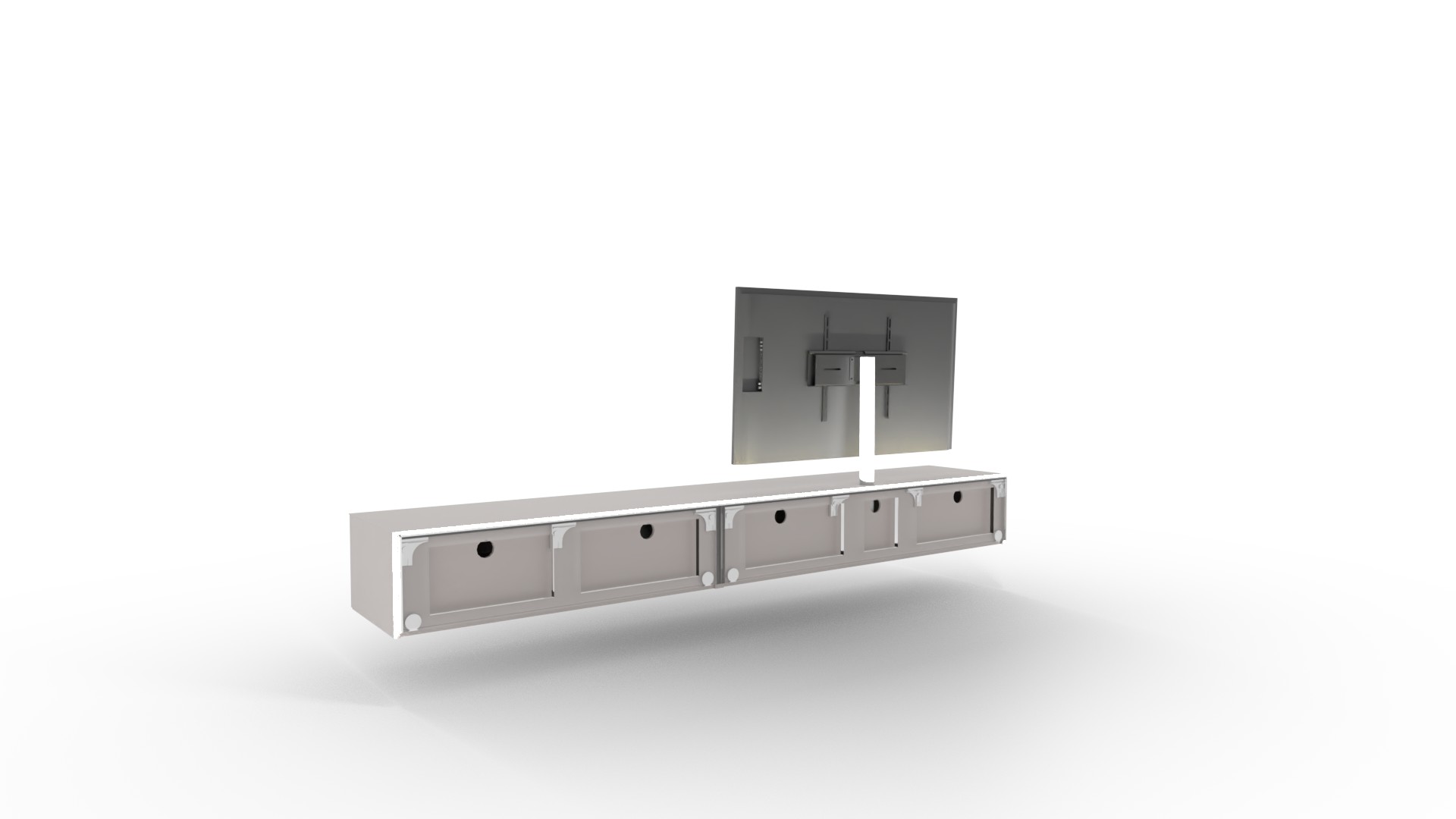Spectral zwevend tv-meubel | SNG wit | incl. LED-verlichting | 2.80m