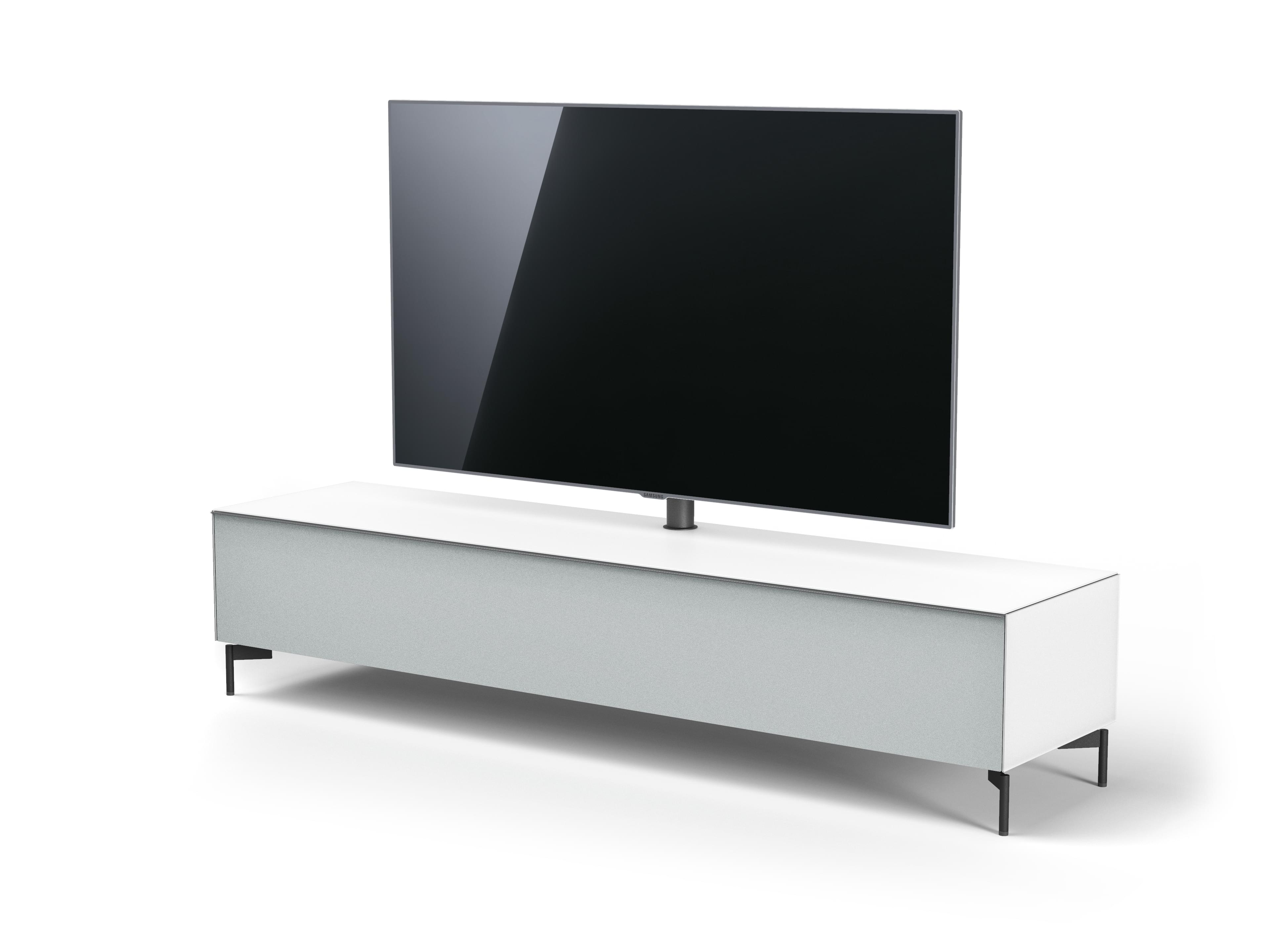 Soundbar tv-meubel - 2.0m in wit - staand op pootjes