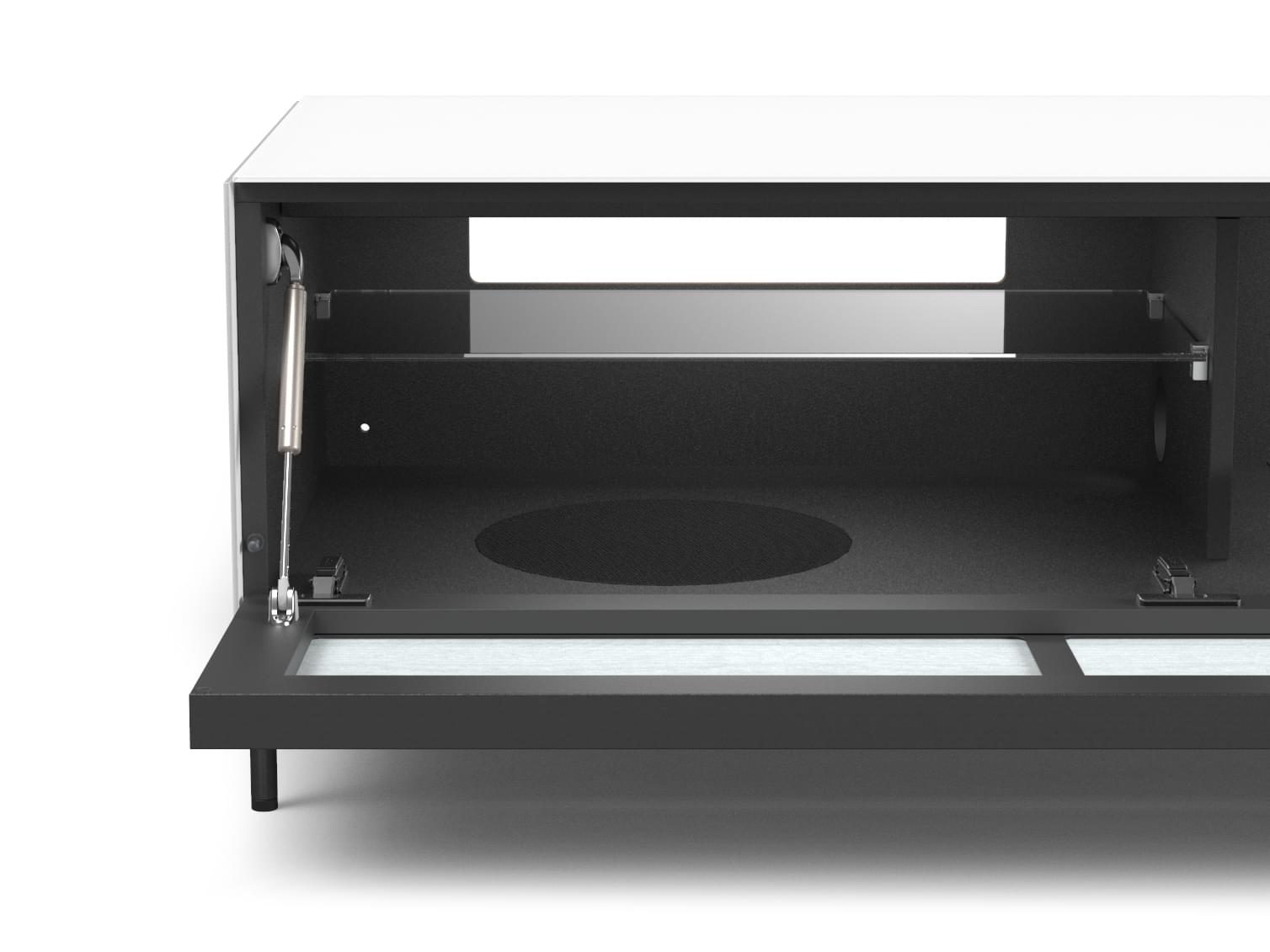 Soundbar tv-meubel - 2.0m in wit - staand op pootjes