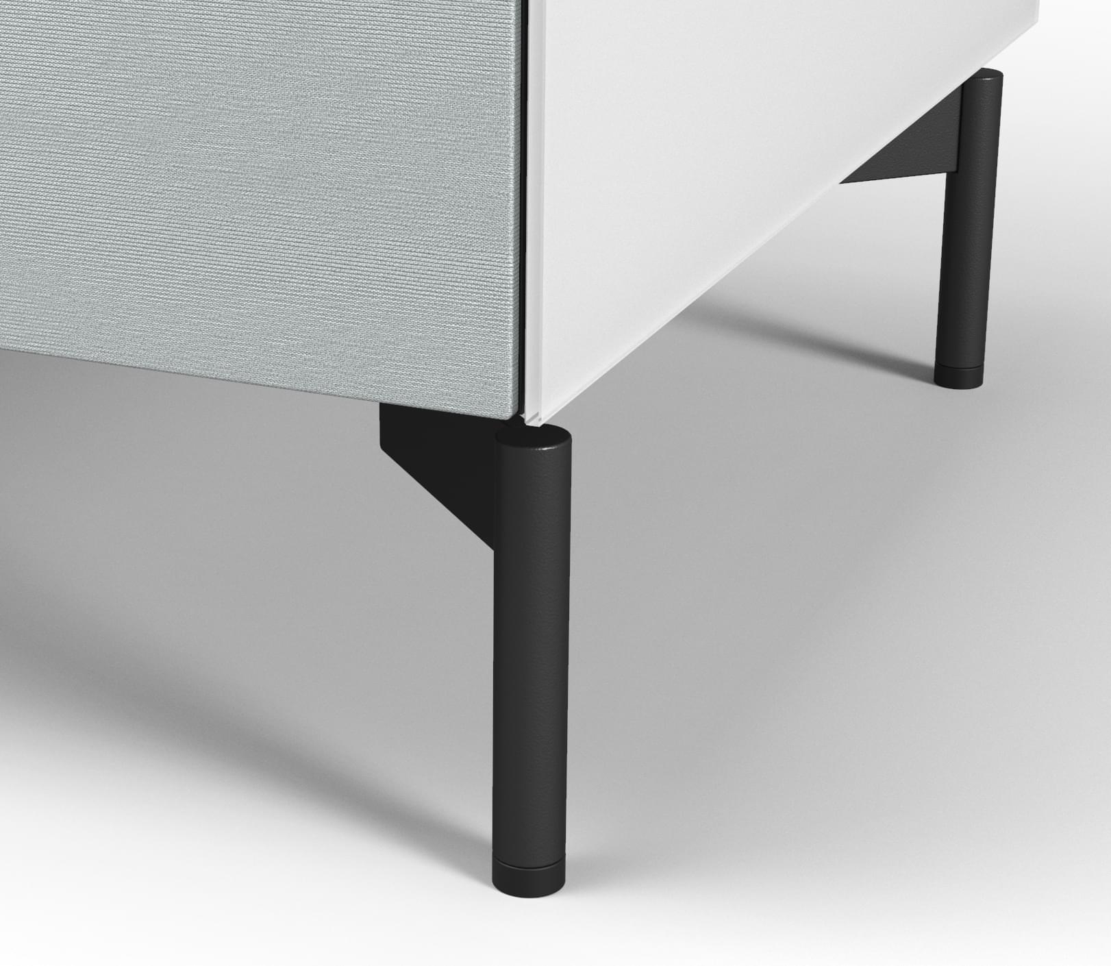 Soundbar tv-meubel - 2.0m in wit - staand op pootjes