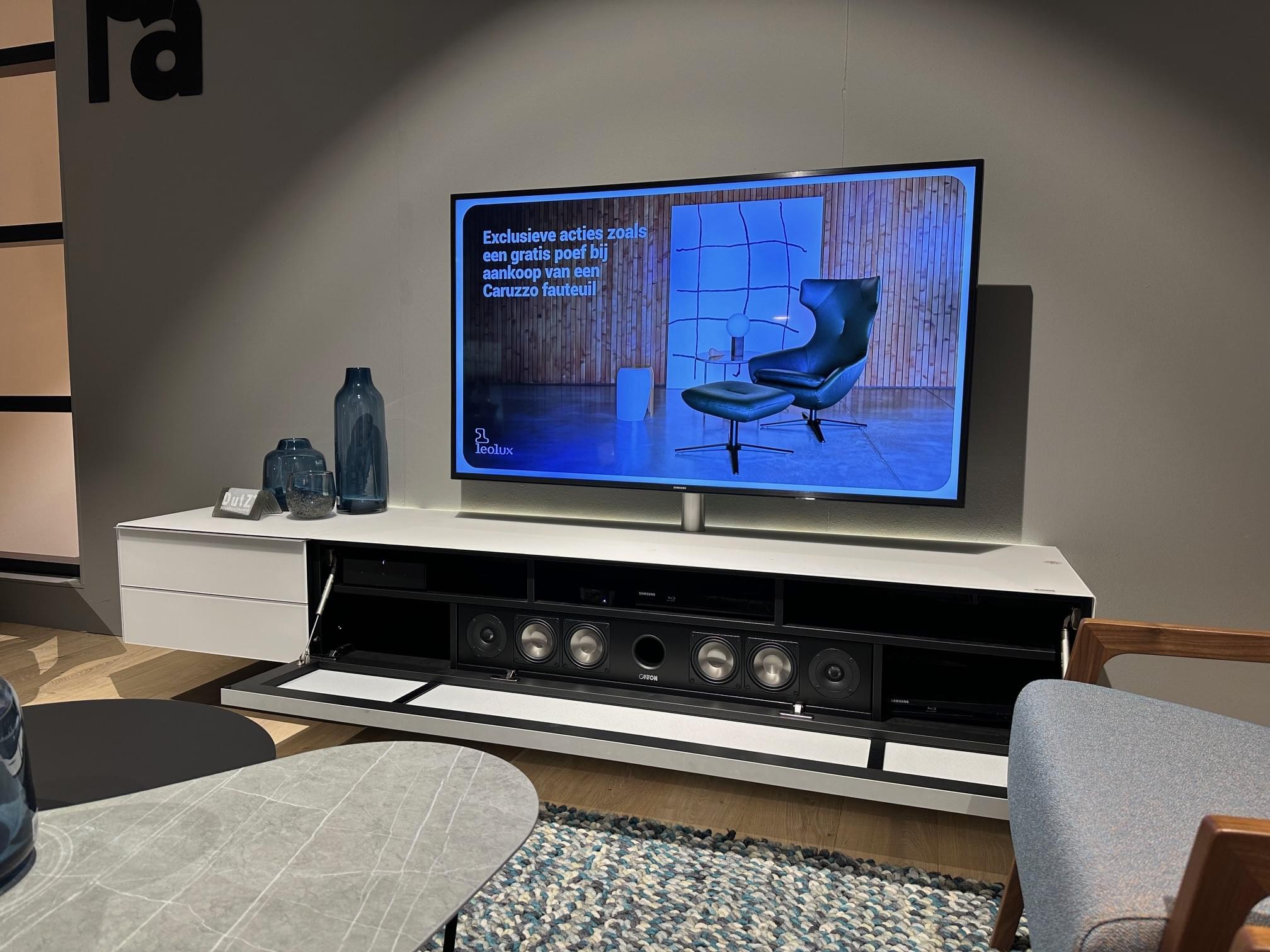 soundbar tv-meubel in Snow, 2.21 m breed