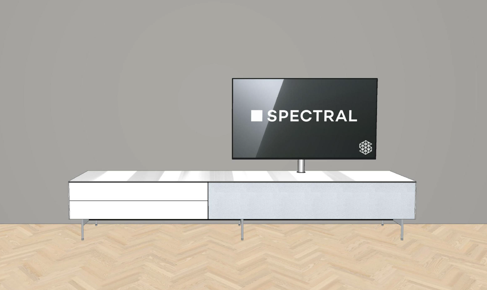 hoogglans wit soundbar tv-meubel