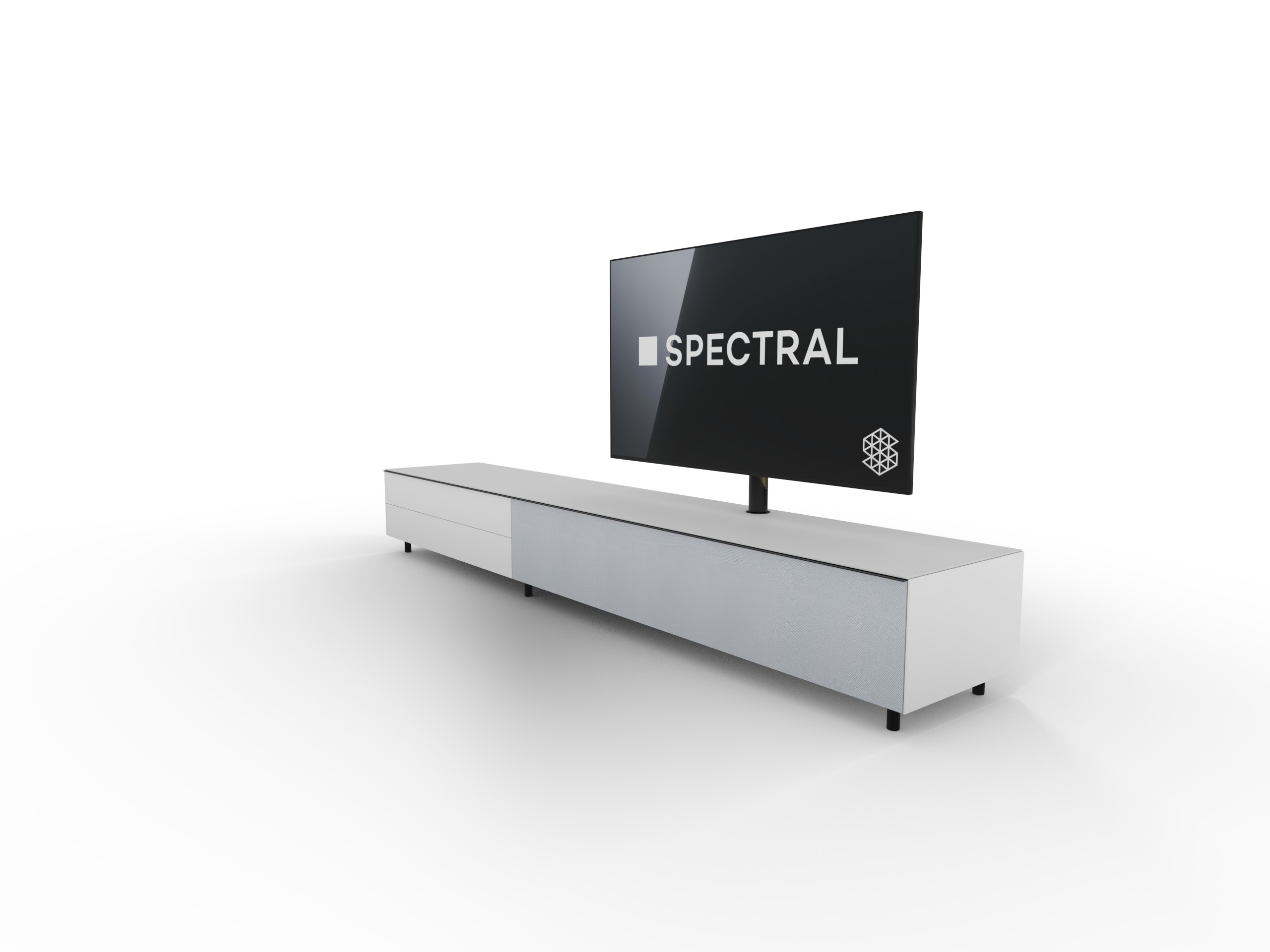 Spectral wit tv-meubel staand incl. soundbar | 2.75m