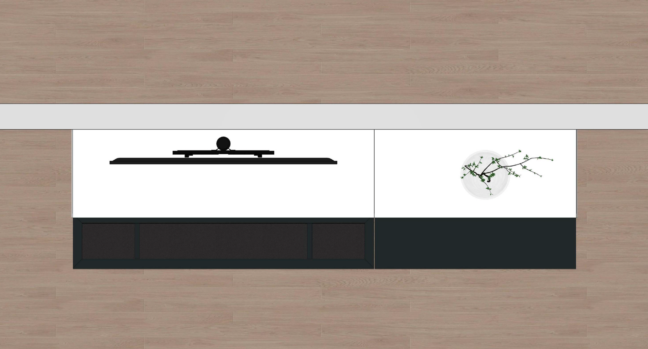 Soundbar tv-meubel hoogglans wit | Spectral Sound + Sonos Amp | 2.75m
