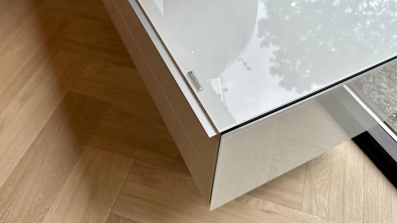 Soundbar tv-meubel hoogglans wit | Spectral Sound + Sonos Amp | 2.75m