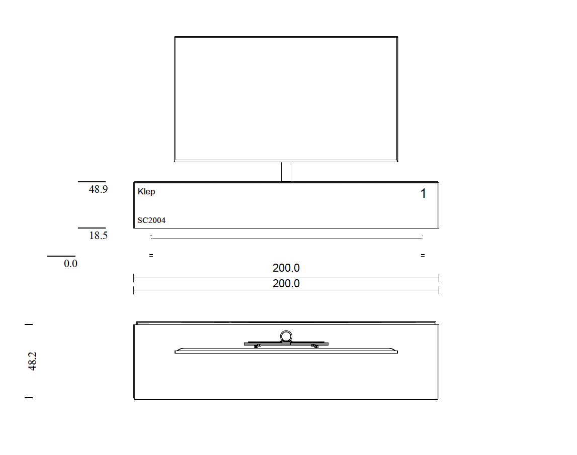 Spectral soundbar tv-meubel met led-verlichting | 2.0m