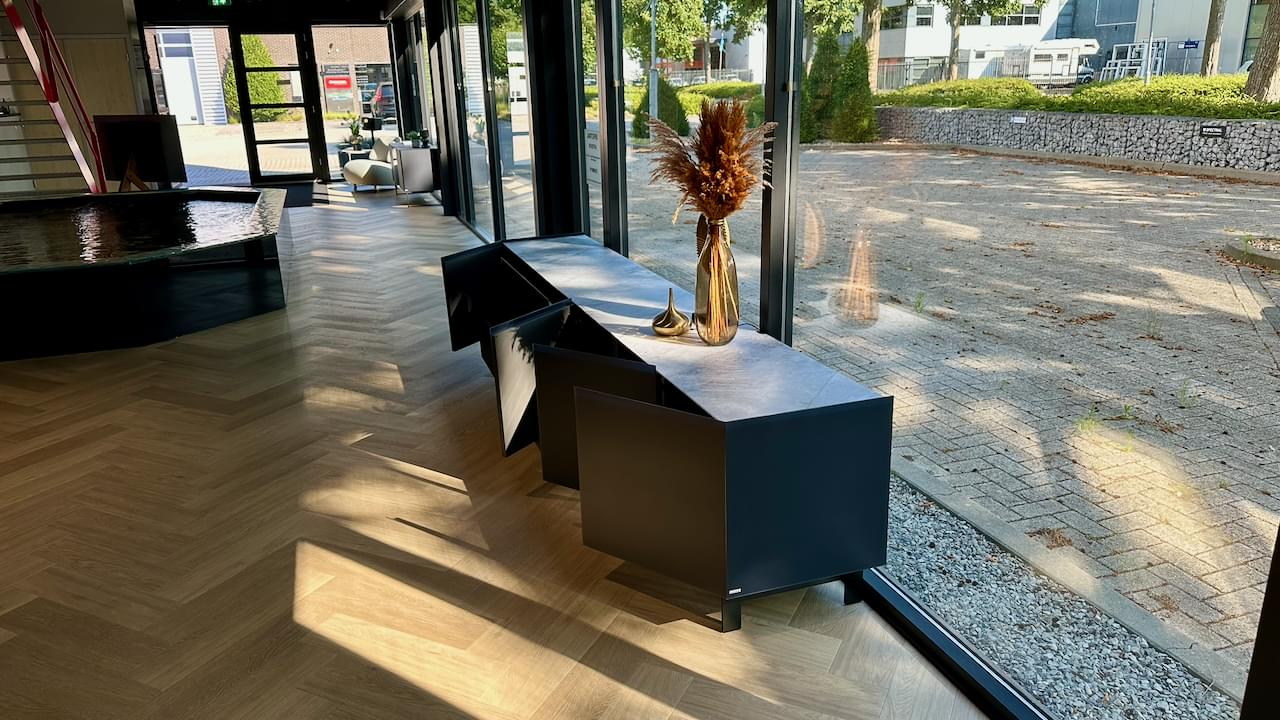 | Staand Design Dressoir 300 cm | Side 2.0 Model 2 | Cobalt & Marmor Slate