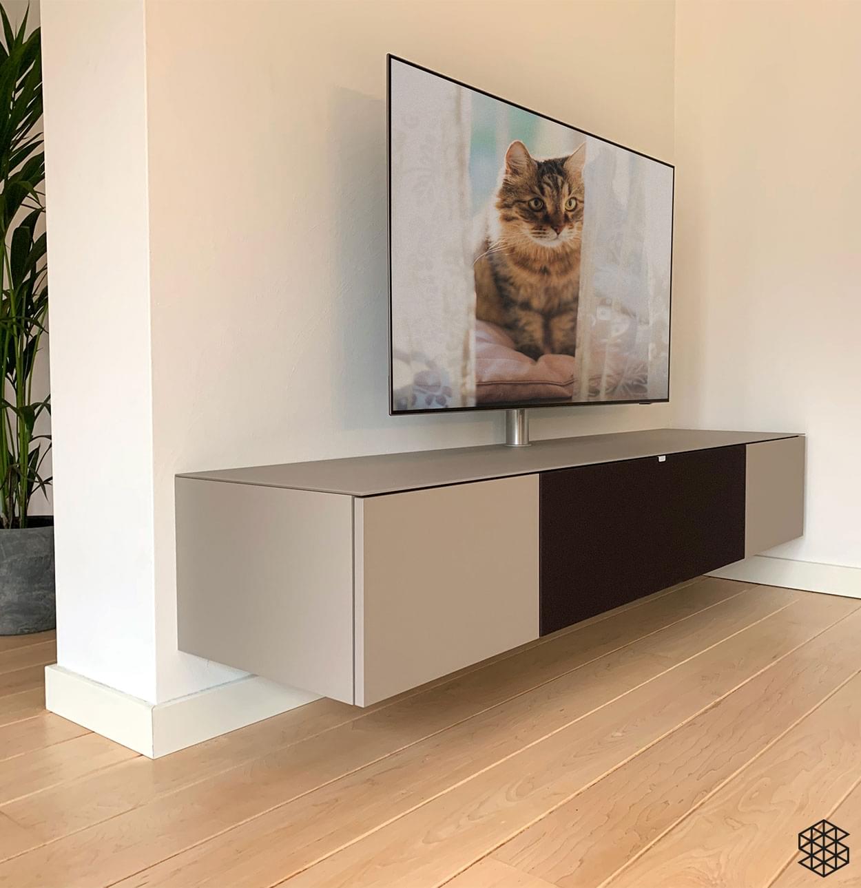 zwevend tv meubel spectral next pebble